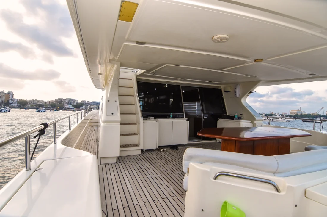 Allegra superyacht party deck for large birthday celebrations